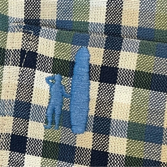 Johnnie O Yellowstone Shirt Plaid Button Down Laguna Blue Preppy Classic X Large - Picture 4 of 9